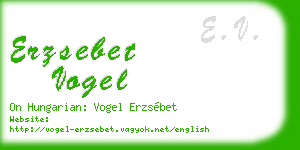 erzsebet vogel business card