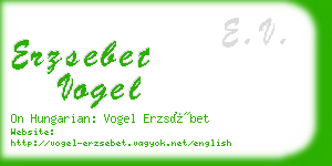 erzsebet vogel business card